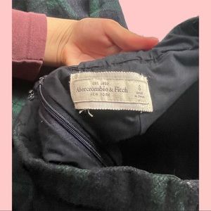 Abercrombie & Fitch Green Plaid Mini Dress